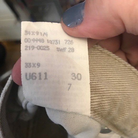 Vintage Lee khaki denim Jean shorts jorts - Picture 4 of 4